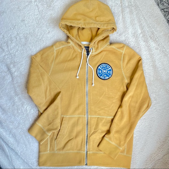 Abercrombie & Fitch Other - A&F Rare Vintage Yellow Zip-up Hoodie